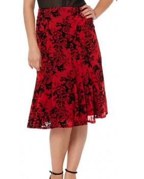 Red and black flower skirt