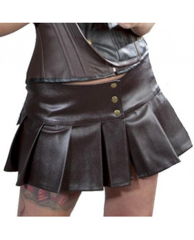 Brown pvc steampunk skirt