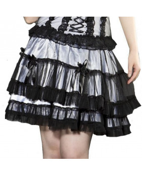 White & Black Lolita Skirt