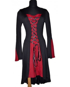 Vestido gótico negro y rojo...