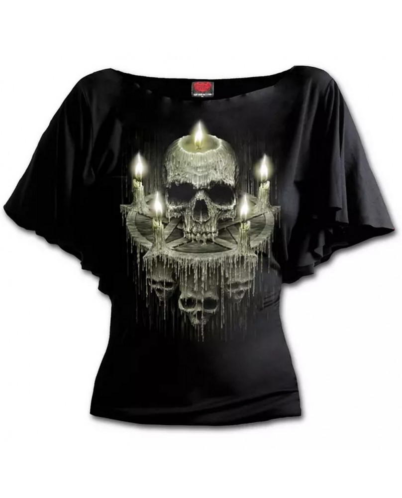 Tee shirt noir Waxed Skull