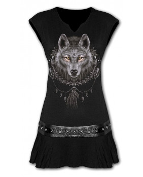 Black tunic Wolf Dream