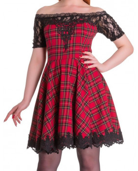 Vestido lolita gótico punk escocés Amara