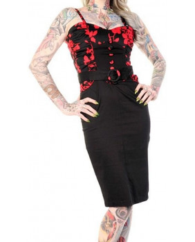 Robe pin up Red Flower
