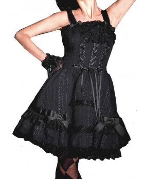 Poison black gothic dress