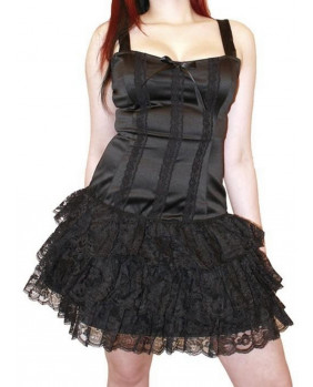 Goth satin and lace dress