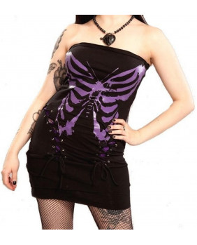 Death Fly Purple Mini Dress