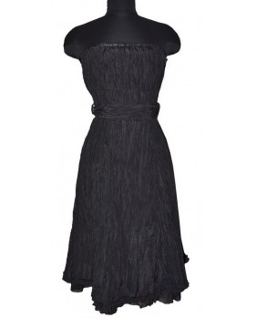 Fashion crumpled black dress