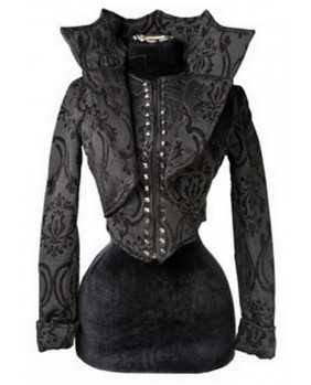 Gothic black brocade jacket...