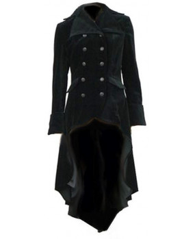 Black velvet frock coat