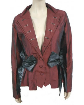 Burgundy organza jacket...