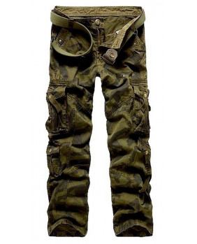 Green camouflage cargo pants