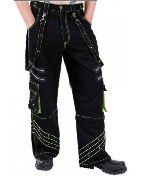 Black and green baggy pants...