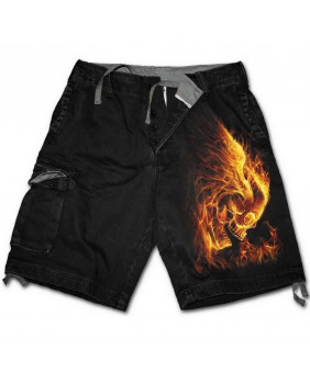 Burn In Hell rock cargo shorts