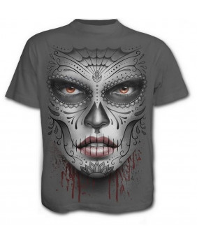 Tee shirt rock gris Death Mask