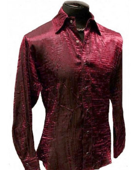 Burgundy metallic gothic shirt