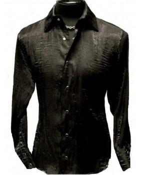 Metallic black gothic shirt