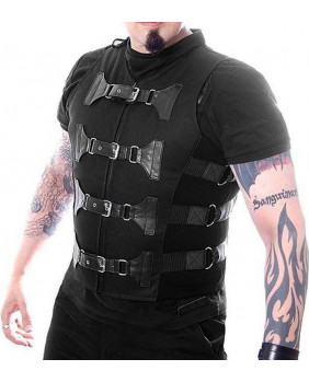 Gothic dark cyber black vest