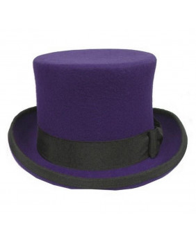 Purple gothic felt hat