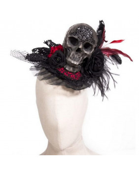 Mini sombrero gótico Skull