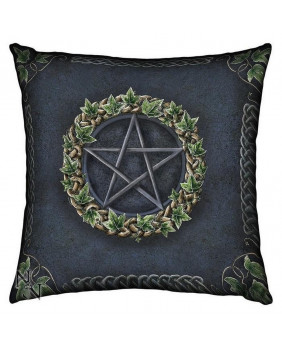 Gothic cushion ivy pentagram