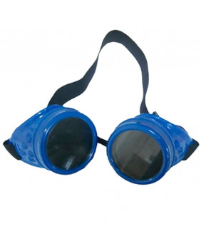 Blue gothic cyber goggle
