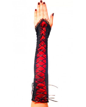 Red and black velvet mitten Sinister G008