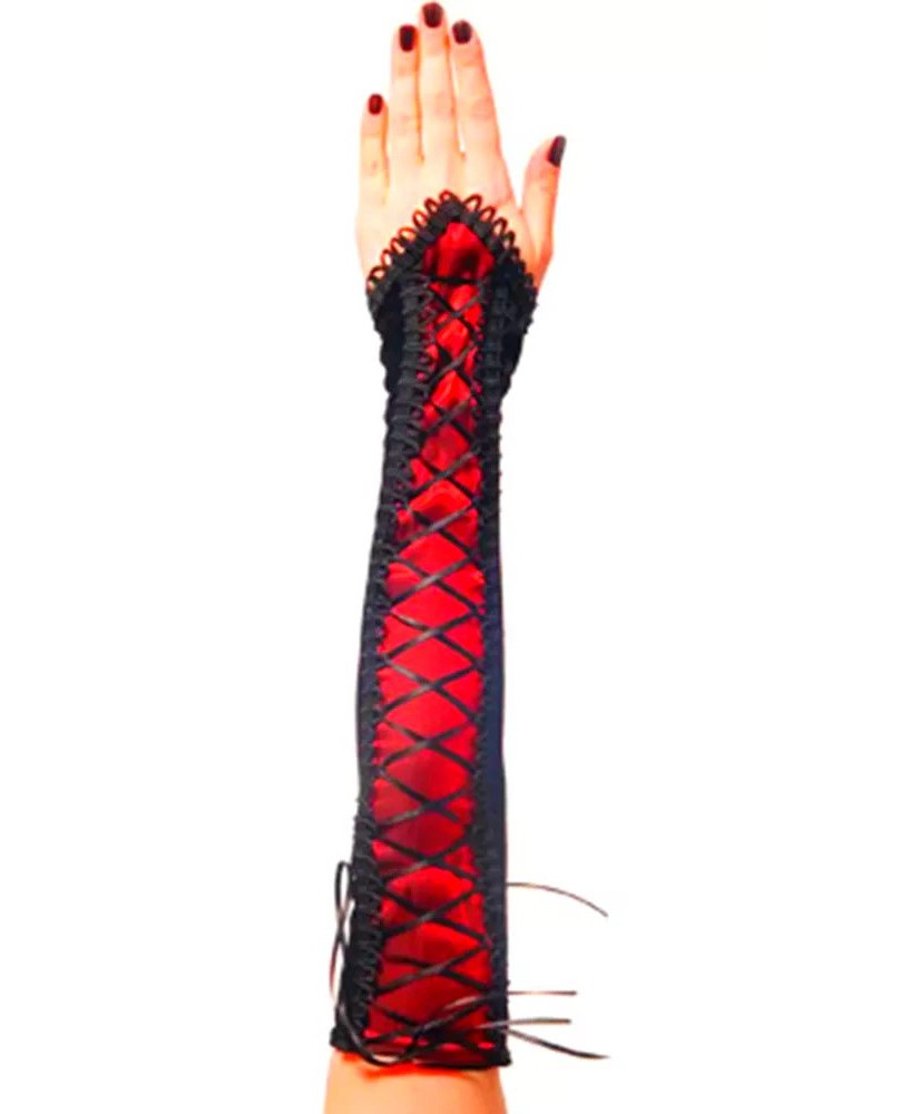 Red and black velvet mitten Sinister G008