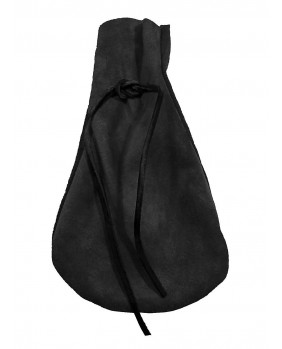 Black suede purse