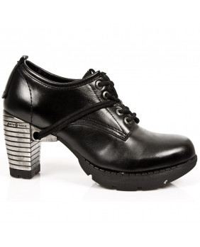 Newrock black leather shoes...