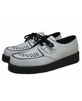 Creepers white de leather...
