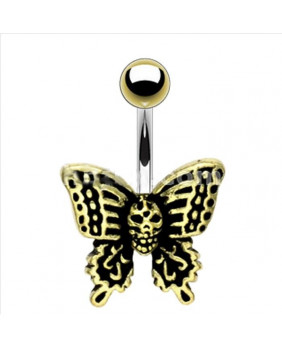Butterfly navel piercing