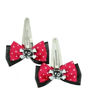 Black and white cat hair clip