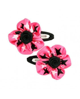 Vintage hair clip with pink...