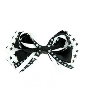 Black and white hair bow...