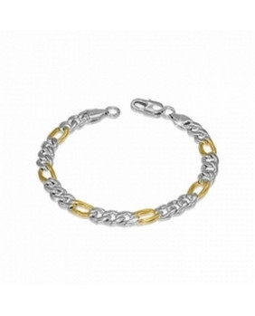 Silver and gold mesh bracelet