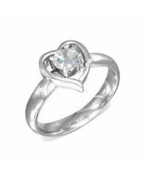 Steel heart ring