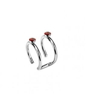 Duo earrings Red