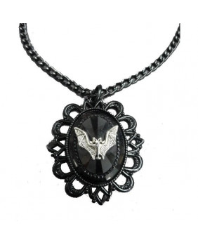 Black Bat pendant necklace