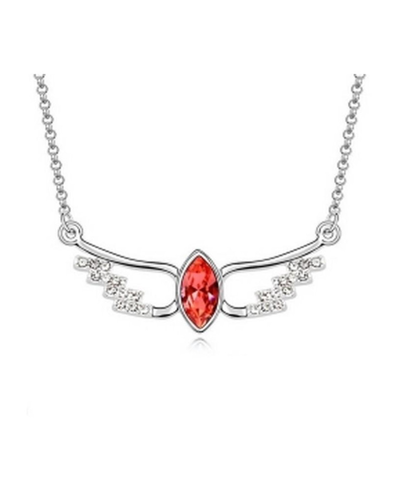 Collier cristal rouge avec ailes
