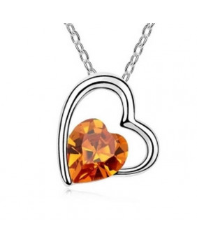 Heart and amber crystal...