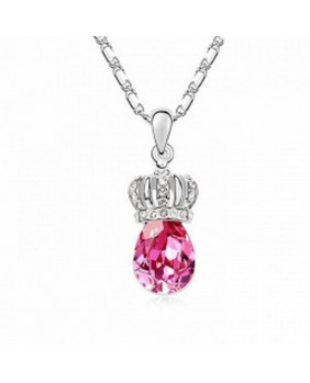 Pink crystal pendant with...