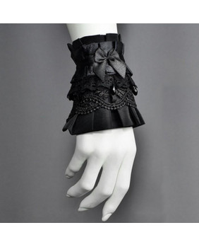 Black gothic ribbon bracelet