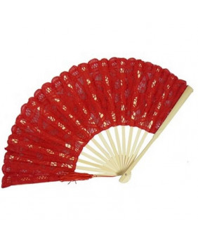 Red lace gothic fan