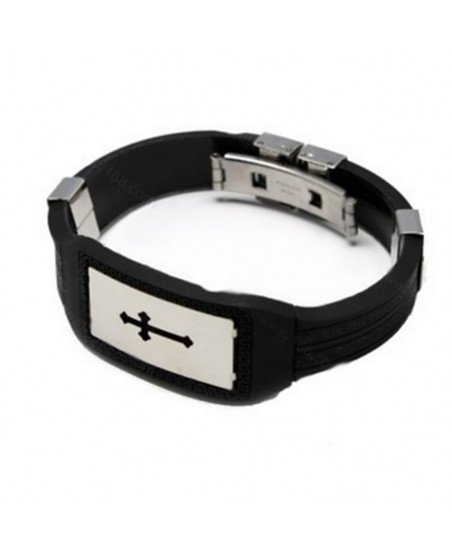Bracelet gothique rubber cross