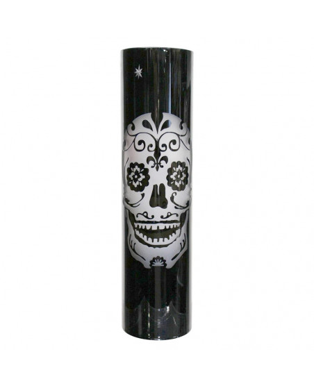 Vase gothique noir Sugar Skull