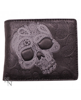Portefeuille gothique rock Abstract Skull