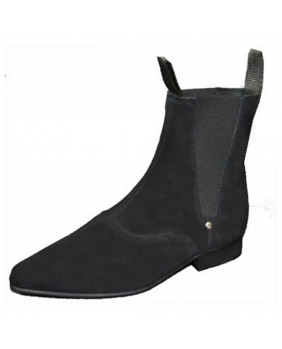 Boots Années Sixties noires en cuir suédine Steelground 