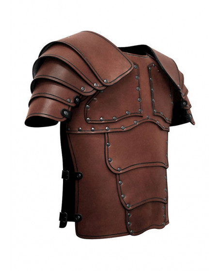 Armure Mercenaire en cuir marron