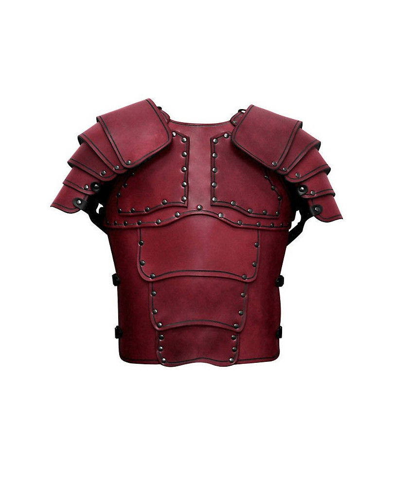 Armure Mercenaire en cuir rouge